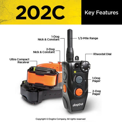 Dogtra 202C Remote Collar (2-Dog)