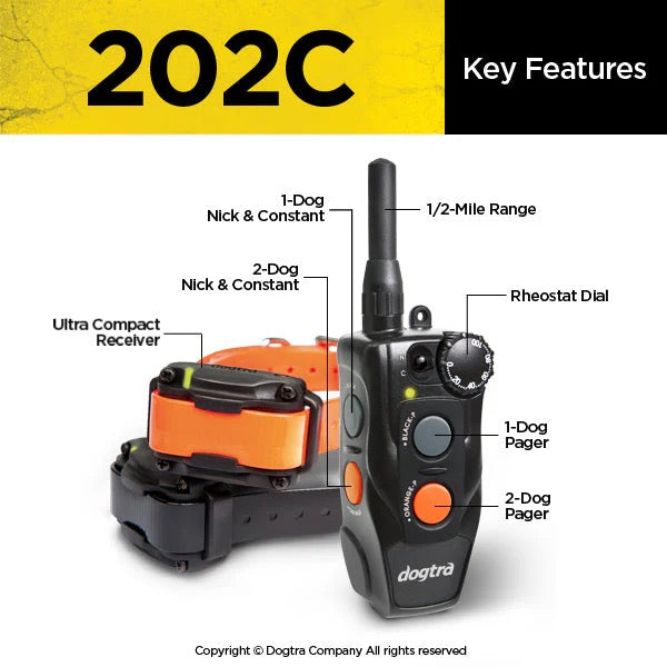 Dogtra 202C Remote Collar (2-Dog)
