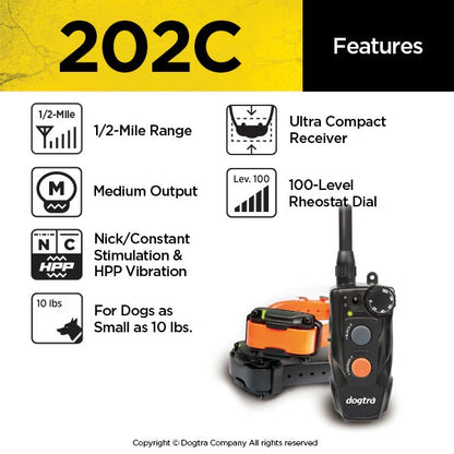 Dogtra 202C Remote Collar (2-Dog)