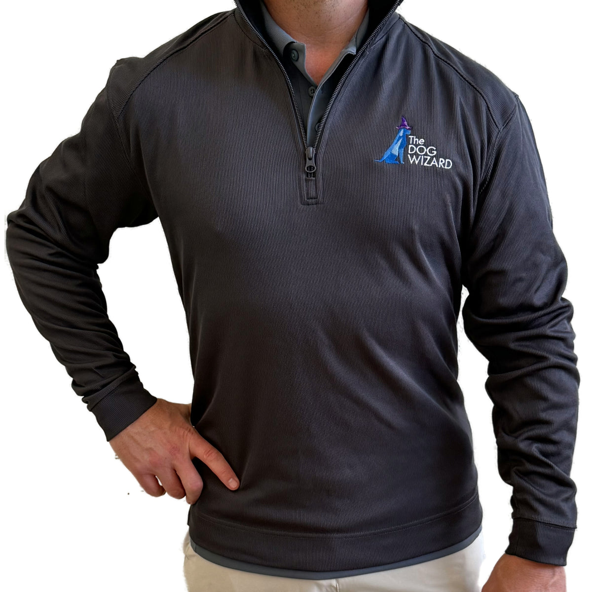 Vertical Texture 1/4-Zip Unisex Pullover