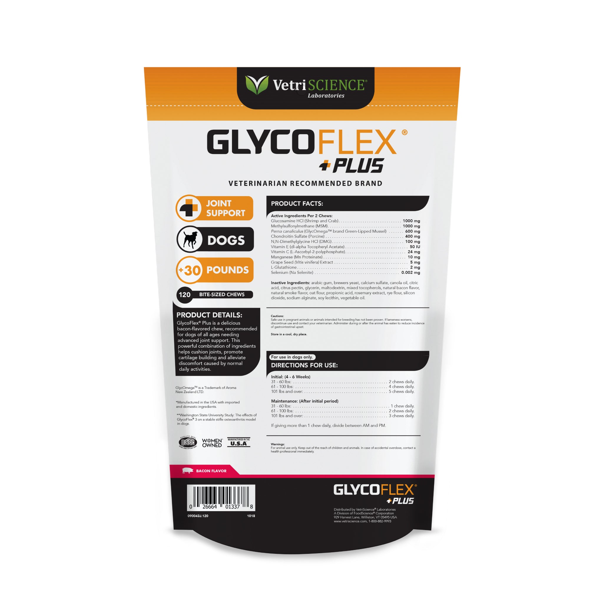 GlycoFlex Plus for Dogs - Bacon