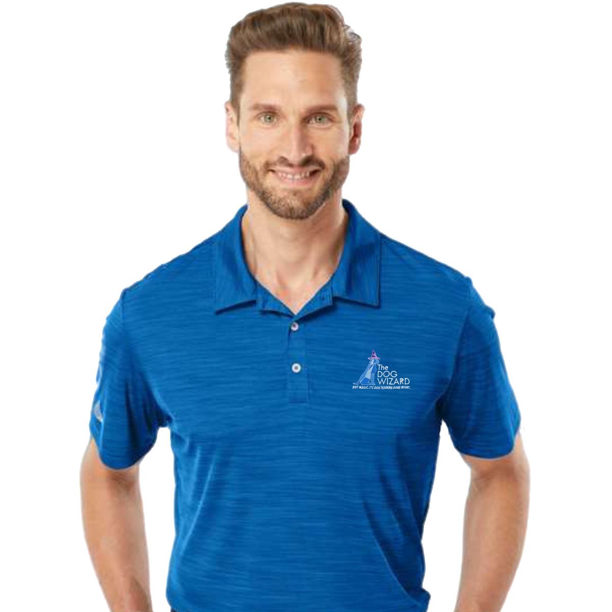 Men's Adidas Mélange Logo'd Polo