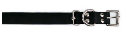 1" BLACK BIOTHANE COLLAR